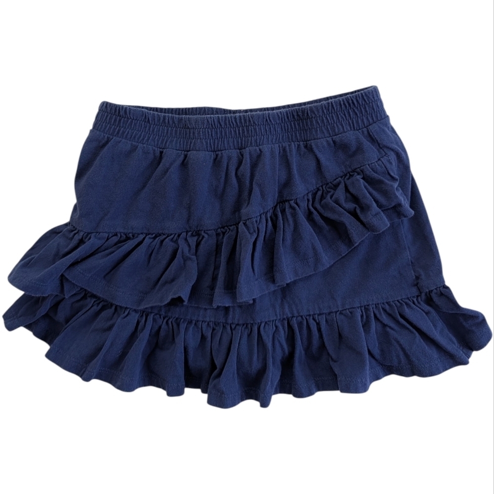 Carter's Girls Chic Navy Blue Ruffled Mini Skort Cotton Size 6/6X.